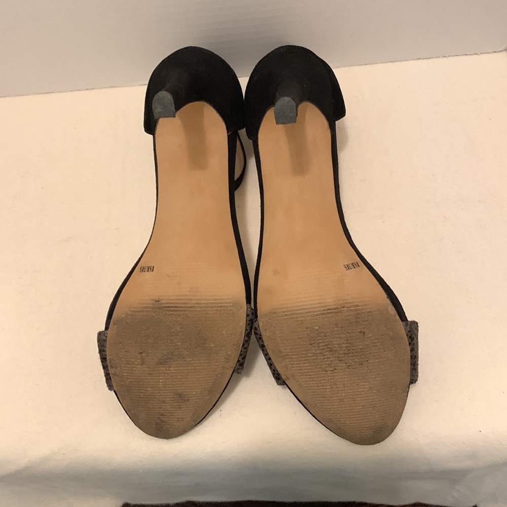 SOLE SOCIETY HEEL 4• 5” SO SHEILA GRAY:BLACK SUEDE/CALF SZ 8•5 M - Picture 6 of 8